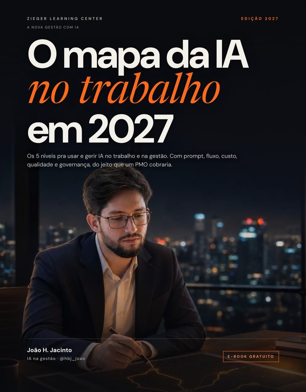 Capa do e-book O mapa da IA no trabalho em 2027